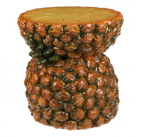 Taburet ananasový - menší, magnesium, barva žluto-oranžová