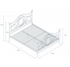 Kovová postel 120x200 černá LM3-FXJG