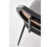 Jídelní židle K503, Šedá/Ratan/Černá