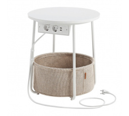 Odkládací stolek 45x45x50cm, mdf, bílá, AKF-E1028 WT