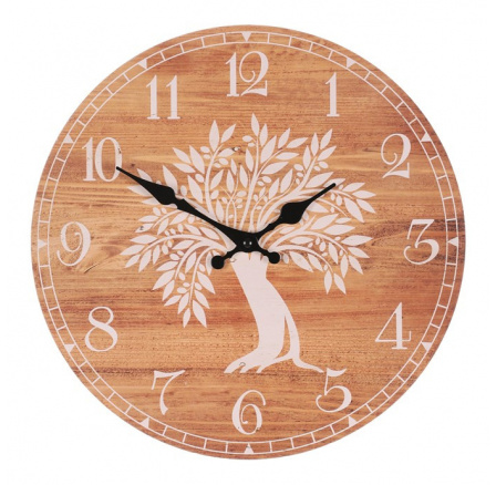 Hodiny nástěnné - strom života, MDF, 34 cm