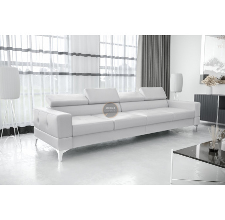 Sofa TOSCANIA IV 315 cm přírodní kůže - bílá kůže