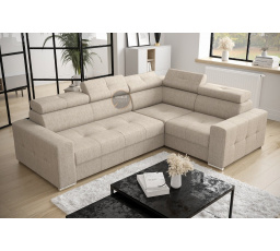 Rohová sedací souprava s funkcí spaní MARGO II 270X197 - pravá, béžová