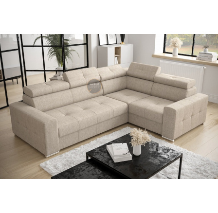 Rohová sedací souprava s funkcí spaní MARGO II 270X197 - pravá, béžová Rohová sedací souprava s funkcí spaní MARGO II 270X197 - pravá, béžová