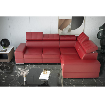 Rohová sedací souprava ROYAL II 280×210 přírodní kůže - červená kůže , pravá Rohová sedací souprava ROYAL II 280×210 přírodní kůže - červená kůže , pravá
