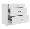 Dolní skřínka STILO - 80 D 3S BB, Bílá/Bílá