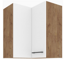 Horní rohová skřínka VEGAS - 60x60 GN-72 2F (90°), Dub Lancelot / Bílý lesk