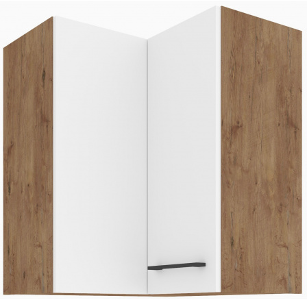 Horní rohová skřínka VEGAS - 60 x 60 GN-72 2F (90°), Dub Lancelot / Bílý lesk