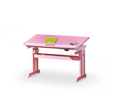 Psací stůl CECILIA / růžová + bílá