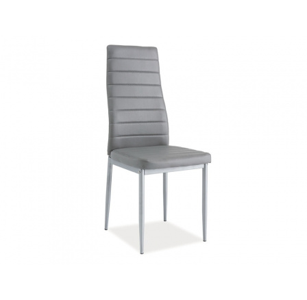 Jídelní židle H-261 BIS, Aluminium/šedá ekokůže