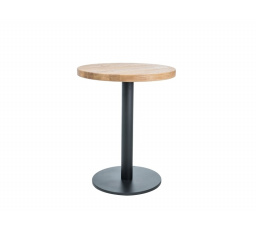 Jídelní stůl PURO II, masiv dub/černý, 60 cm