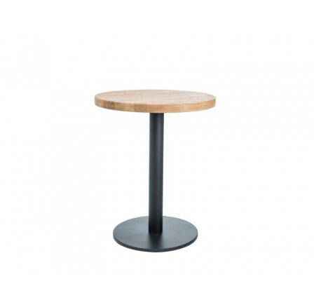 Jídelní stůl PURO II, masiv dub/černý, 60 cm