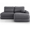 Ripeli Corner Sofa Bed with Storage, Grey Velvet, Right-Hand Facing Modullo 04 180x128 Right 1