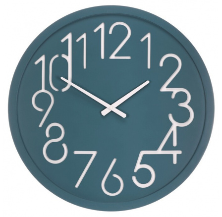 Hodiny nástěnné - pr. 60 cm, MDF, modré Hodiny nástěnné - pr. 60 cm, MDF, modré