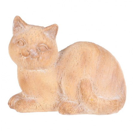 Kočka - zahradní figurka, polyresin, imitace dřeva