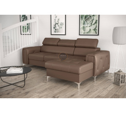 Rohová sedací souprava ORION MINI s funkcí spaní 255x165 cm přírodní kůže - přírodní kůže - volitelná barva, pravá
