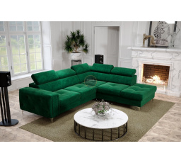 Rohová sedací souprava ORION II s funkcí spaní 225x255 cm - zelená , pravá