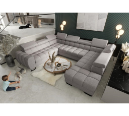 Rohová sedací souprava ASPEN MAX I 265x350x225 cm - šedá , levá