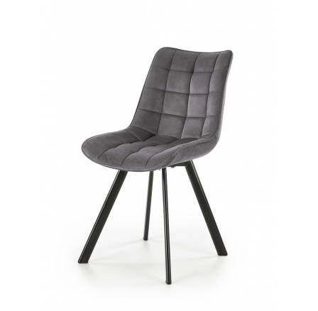 Jídelní židle K332 VELVET, Šedý Bluvel 14/Černá