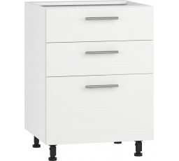 VENTO D3S-60/82 spodní skříňka se zásuvkami, mechanismus Hettich čelo: bílý mat (1p=1ks)