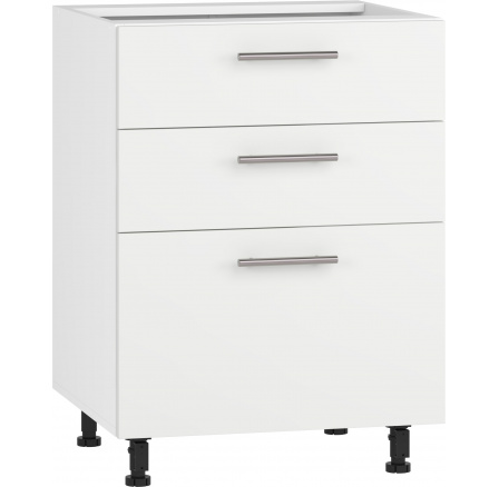 VENTO D3S-60/82 spodní skříňka se zásuvkami, mechanismus Hettich čelo: bílý mat (1p=1ks)