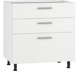 VENTO D3S-80/82 spodní skříňka se zásuvkami, mechanismus Hettich čelo: bílý mat (1p=1ks)