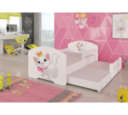 Dvojlůžko s bariérkou a matracemi PEPE II CAT 160X80 Bílá