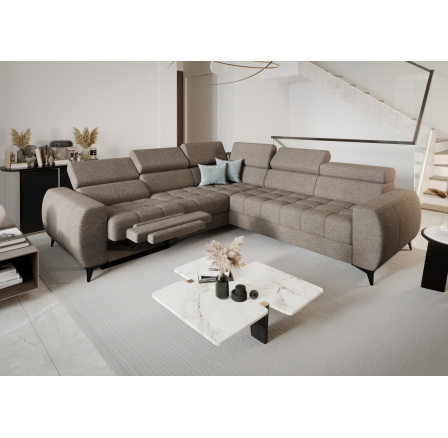 Rohová sedací souprava PORTO II , relax 255X258 cm - levá, odstíny tmavé béžové Rohová sedací souprava PORTO II , relax 255X258 cm - levá, odstíny tmavé béžové