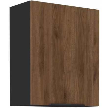 Horní skřínka MONZA - 60 G-72 1F, Černá mat/Ořech