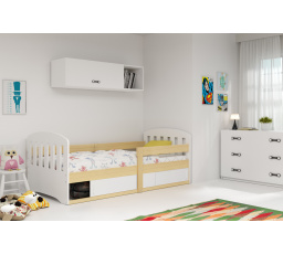 Postel CLASSIC s úložným prostorem 160 x 80, Bílá/Přírodní