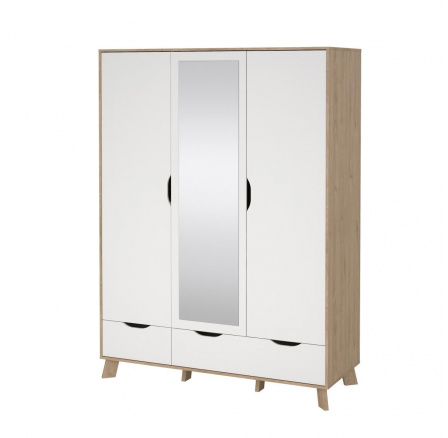 Šatní skříň Iker 709, jackson hickory/bílá