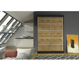 Skříň Linora V 120 černá/artisan