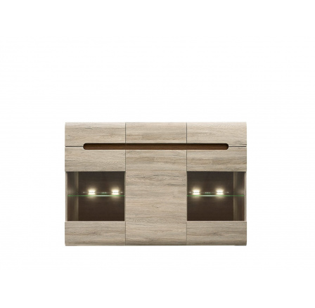 AZTECA TRIO KOM2W1D3S/10/15 dub san remo (včetně lišty wenge magia a oboustranné lišty bílý lesk/černý lesk)