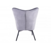 Křeslo CARMEN VELVET, Šedý Bluvel 14/Černý mat