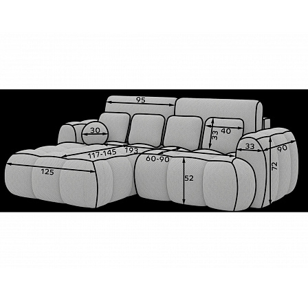 Covelion Corner Sofa Bed with Storage, Brown Bouclé, Left-Hand Facing Royal 20 193x60 Left 1 Covelion Corner Sofa Bed with Storage, Brown Bouclé, Left-Hand Facing Royal 20 193x60 Left 1