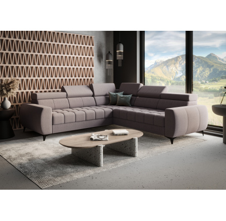 Rohová sedací souprava PORTO MAX 255X255 cm - šedá , levá Rohová sedací souprava PORTO MAX 255X255 cm - šedá , levá