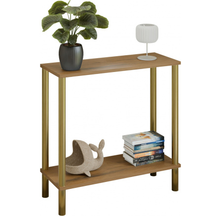 Konzole Claro 80x30 cm - různé barvy na výběr - Dub Lancelot, Zlatá