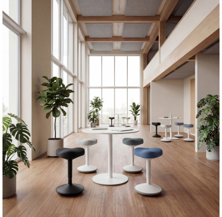 Vyvažovací stolička-Bílo-šedá