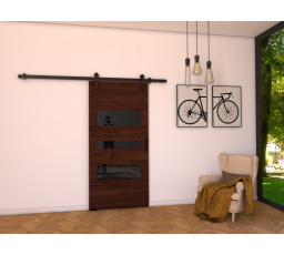 Posuvné dveře LOFT C70, Wenge/Černá