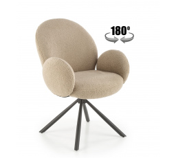 Jídelní otočná židle K498, Cappuccino/Černá