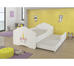Dvojlůžko s matracemi CASIMO II UNICORN 160x80 Bílá