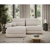 Ripeli Corner Sofa Bed with Storage, White Velvet, Left-Hand Facing Modullo 01 180x128 Left 1