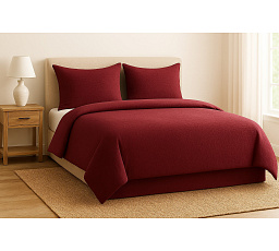 Francouzské mušelínové povlečení vínové 240x220