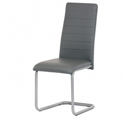 Jídelní židle, šedá, ekokůže, DCL-402 GREY