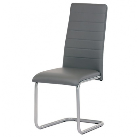 Jídelní židle, šedá, ekokůže, DCL-402 GREY