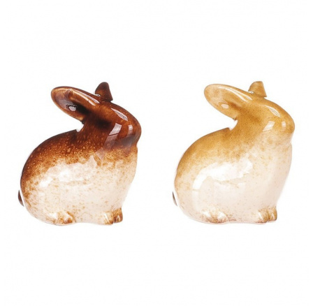 Zajíc - keramická figurka, mix 2 druhů, cena za 1 ks