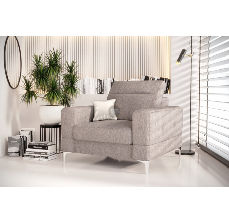 Křeslo čalouněné MALIBU 104 cm - šedá Křeslo čalouněné MALIBU 104 cm - šedá