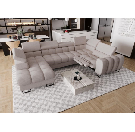 Rohová sedací souprava ASPEN MAX II , relax 198x350x170 cm - pravá, béžová Rohová sedací souprava ASPEN MAX II , relax 198x350x170 cm - pravá, béžová