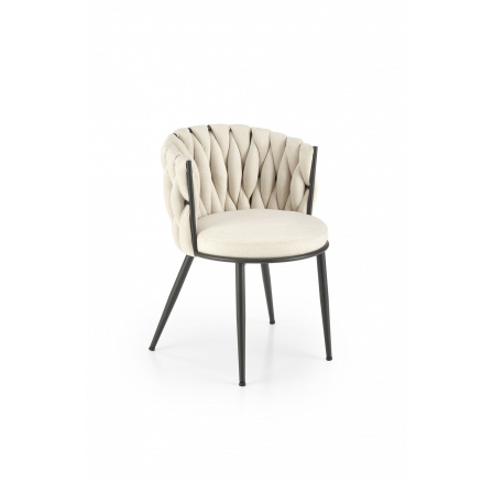 Jídelní židle K516, světle béžová/Černá