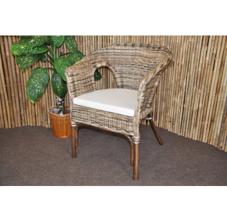 Ratanové křeslo Fabion wicker mix bílý polstr Ratanové křeslo Fabion wicker mix bílý polstr
